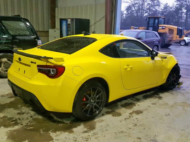 JF1ZCAC1XH9601213 - 2017 SUBARU BRZ 2.0 LI YELLOW photo 4