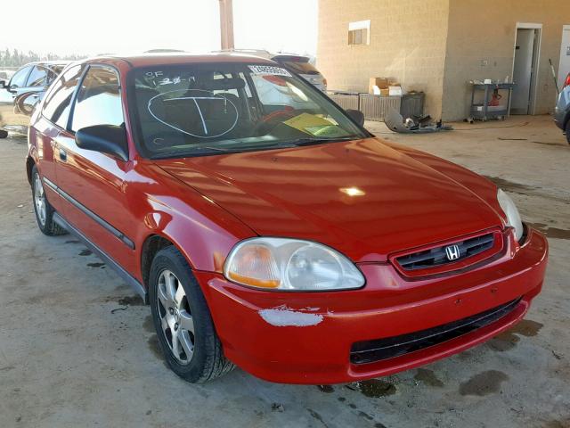 2HGEJ6323VH104019 - 1997 HONDA CIVIC CX RED photo 1