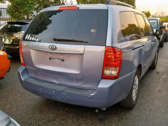 KNDMG4C77C6443700 - 2012 KIA SEDONA LX BLUE photo 4