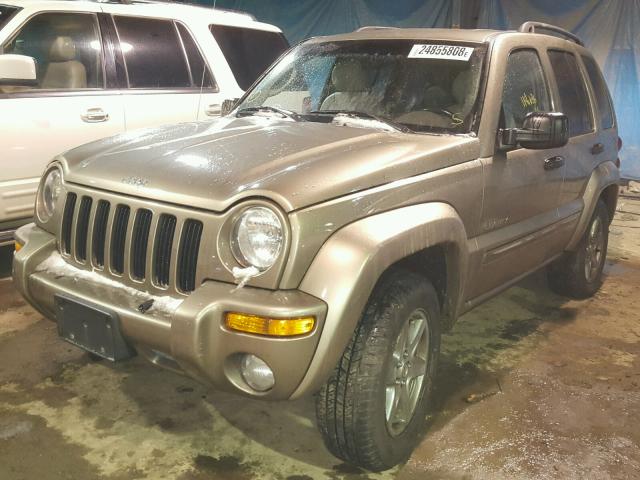 1J8GL58KX4W149746 - 2004 JEEP LIBERTY LI GOLD photo 2