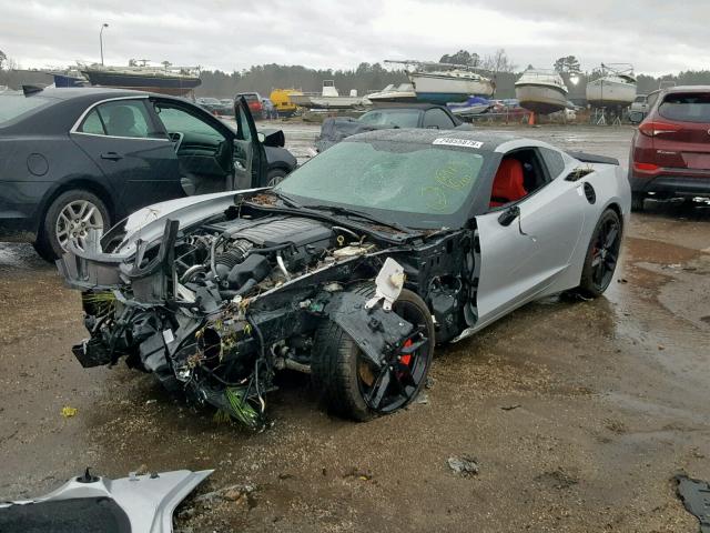 1G1YD2D78E5134333 - 2014 CHEVROLET CORVETTE S SILVER photo 2