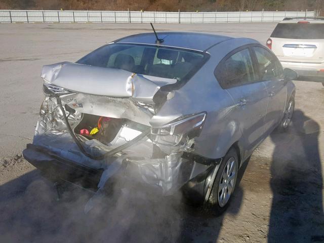 KNADM4A34G6685145 - 2016 KIA RIO LX SILVER photo 4