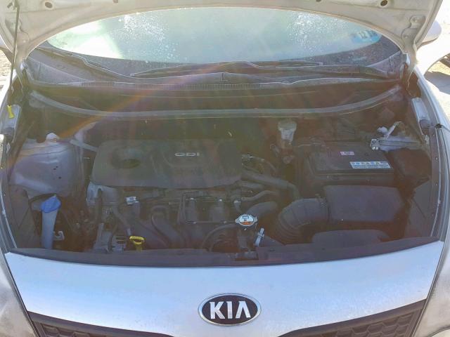 KNADM4A34G6685145 - 2016 KIA RIO LX SILVER photo 7