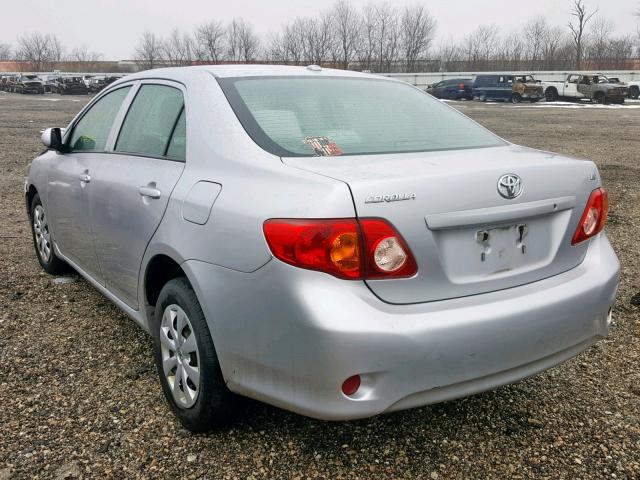 1NXBU40E29Z146384 - 2009 TOYOTA COROLLA BA SILVER photo 3