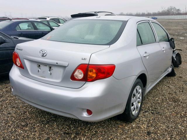 1NXBU40E29Z146384 - 2009 TOYOTA COROLLA BA SILVER photo 4