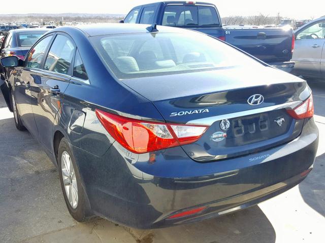 5NPEB4AC4DH745049 - 2013 HYUNDAI SONATA GLS BLACK photo 3