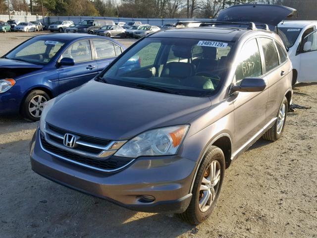 5J6RE3H75AL044498 - 2010 HONDA CR-V EXL BROWN photo 2