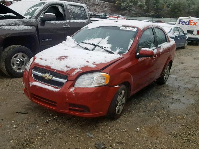 KL1TD5DE7AB134294 - 2010 CHEVROLET AVEO LS RED photo 2