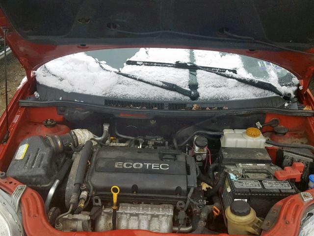 KL1TD5DE7AB134294 - 2010 CHEVROLET AVEO LS RED photo 7