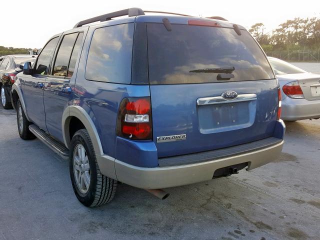 1FMEU64E79UA12540 - 2009 FORD EXPLORER E BLUE photo 3