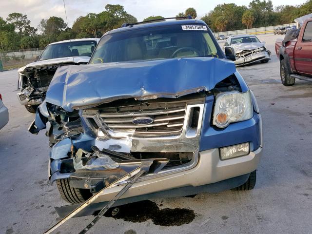 1FMEU64E79UA12540 - 2009 FORD EXPLORER E BLUE photo 9