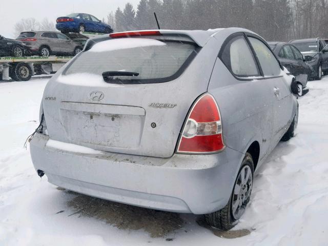 KMHCM3ACXAU180900 - 2010 HYUNDAI ACCENT BLU SILVER photo 4