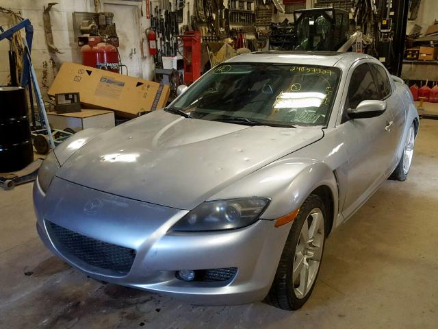 JM1FE17N840118256 - 2004 MAZDA RX8 SILVER photo 2