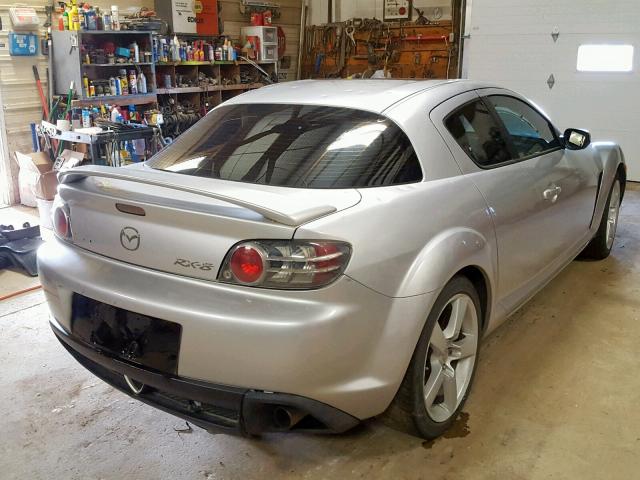 JM1FE17N840118256 - 2004 MAZDA RX8 SILVER photo 4