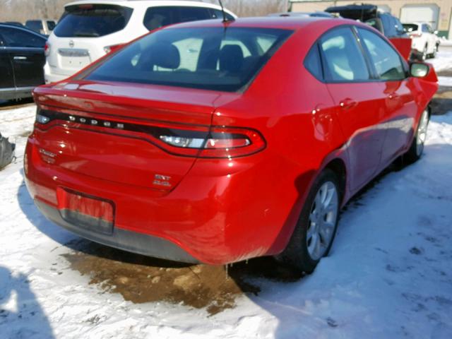 1C3CDFBB3ED726197 - 2014 DODGE DART SXT RED photo 4