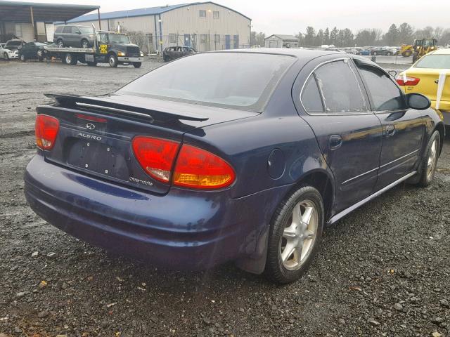 1G3NL52T31C161895 - 2001 OLDSMOBILE ALERO GL BLUE photo 4