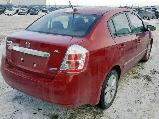 3N1AB6APXAL703545 - 2010 NISSAN SENTRA 2.0 RED photo 4