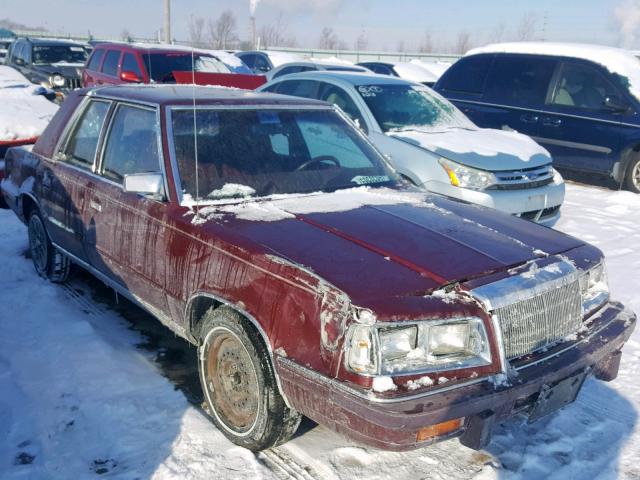 1C3BC56K9HF202550 - 1987 CHRYSLER LEBARON BURGUNDY photo 1