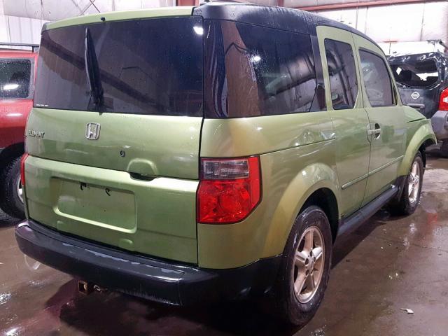 5J6YH28788L005959 - 2008 HONDA ELEMENT EX GREEN photo 4