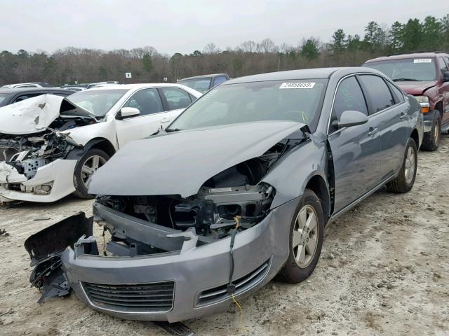 2G1WT58K981302318 - 2008 CHEVROLET IMPALA LT GRAY photo 2