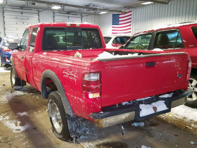 1FTZR15E31PB77030 - 2001 FORD RANGER SUP RED photo 3