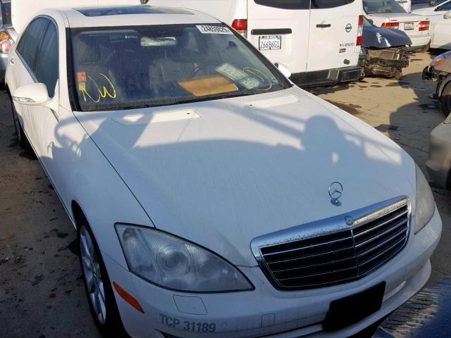 WDDNG71X37A077462 - 2007 MERCEDES-BENZ S 550 WHITE photo 1