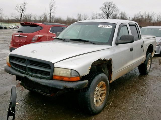 1B7HL2AX91S254815 - 2001 DODGE DAKOTA QUA GRAY photo 2