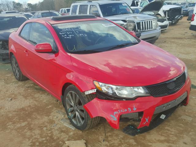 KNAFW6A39B5390006 - 2011 KIA FORTE SX RED photo 1