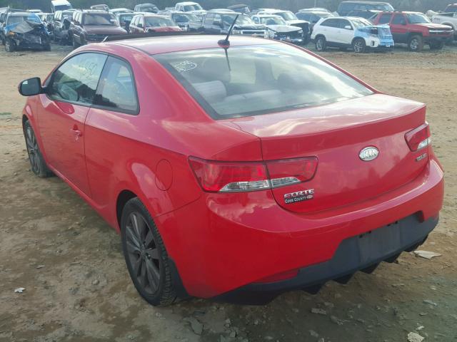 KNAFW6A39B5390006 - 2011 KIA FORTE SX RED photo 3