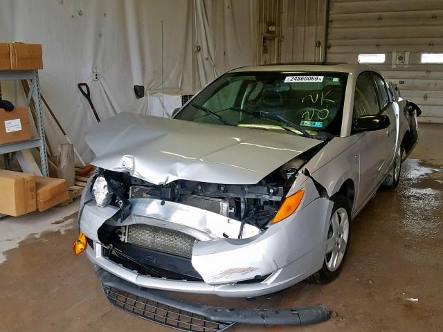 1G8AN15F67Z100452 - 2007 SATURN ION LEVEL SILVER photo 2