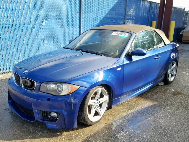 WBAUN93589VK40912 - 2009 BMW 135 I BLUE photo 2