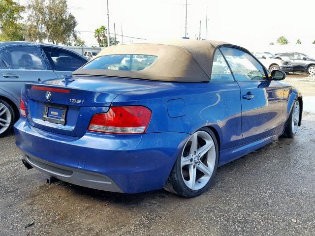 WBAUN93589VK40912 - 2009 BMW 135 I BLUE photo 4