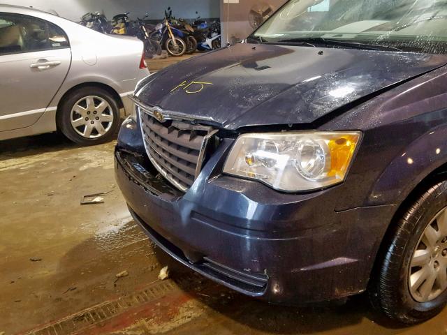 2A8HR44H38R647230 - 2008 CHRYSLER TOWN & COU BLUE photo 10