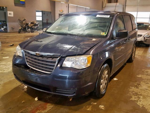 2A8HR44H38R647230 - 2008 CHRYSLER TOWN & COU BLUE photo 2