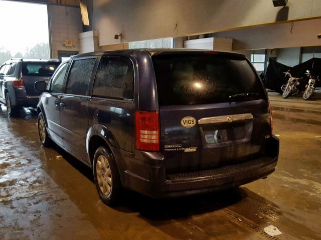 2A8HR44H38R647230 - 2008 CHRYSLER TOWN & COU BLUE photo 3