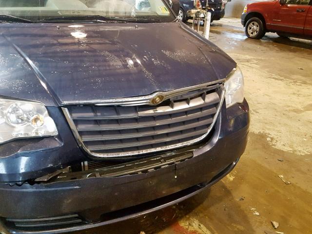 2A8HR44H38R647230 - 2008 CHRYSLER TOWN & COU BLUE photo 9