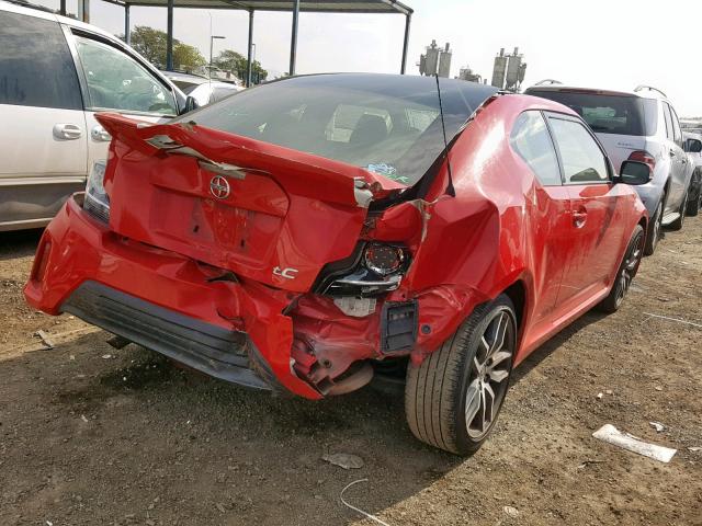 JTKJF5C76FJ003795 - 2015 TOYOTA SCION TC წითელი ფოტო 4