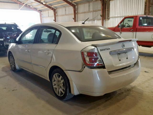 3N1AB6AP4CL770659 - 2012 NISSAN SENTRA 2.0 WHITE photo 3