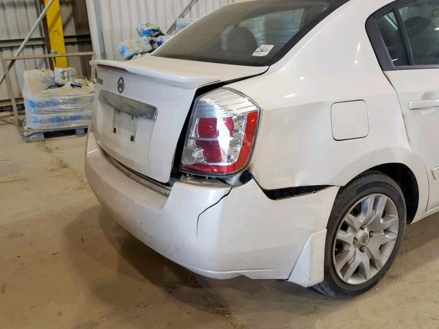 3N1AB6AP4CL770659 - 2012 NISSAN SENTRA 2.0 WHITE photo 9