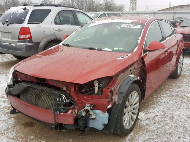 2G4GS5EV5C9203207 - 2012 BUICK REGAL PREM RED photo 2