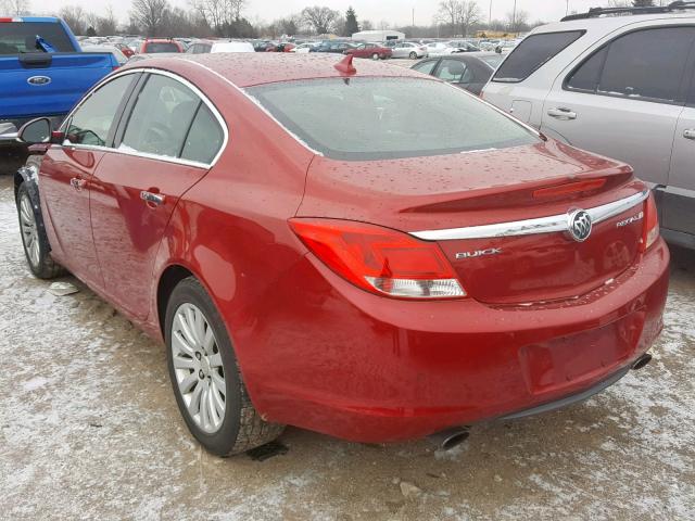 2G4GS5EV5C9203207 - 2012 BUICK REGAL PREM RED photo 3