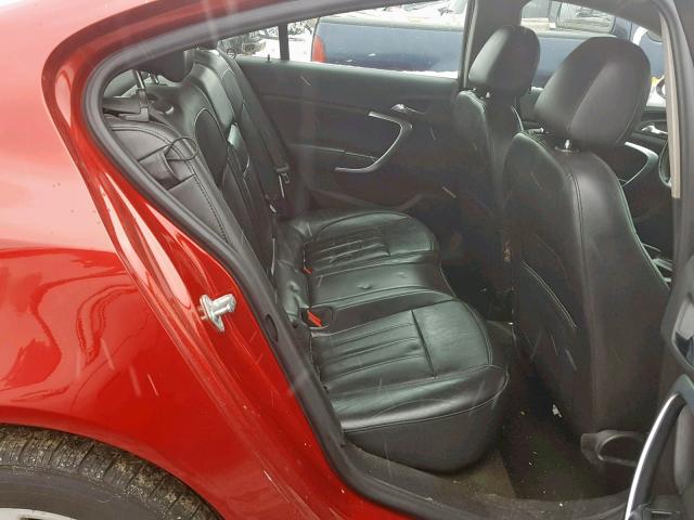 2G4GS5EV5C9203207 - 2012 BUICK REGAL PREM RED photo 6