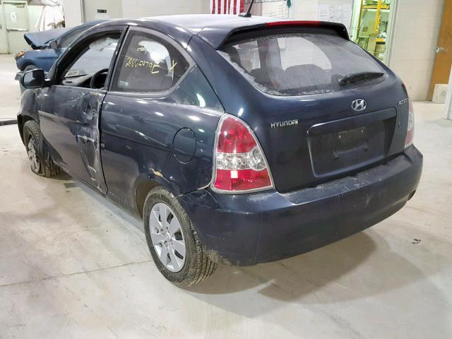 KMHCM3AC1BU200548 - 2011 HYUNDAI ACCENT GL BLUE photo 3