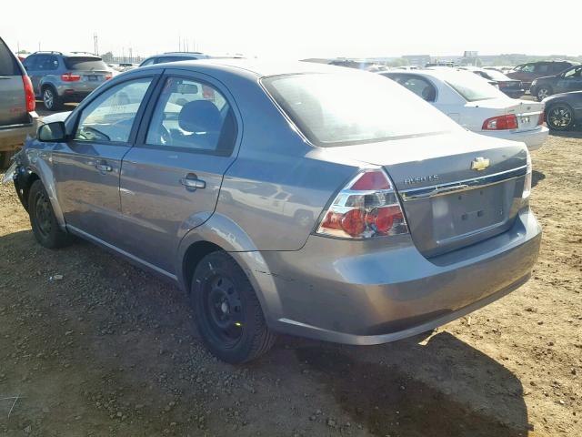 KL1TD56627B065299 - 2007 CHEVROLET AVEO BASE ვერცხლისფერი ფოტო 3