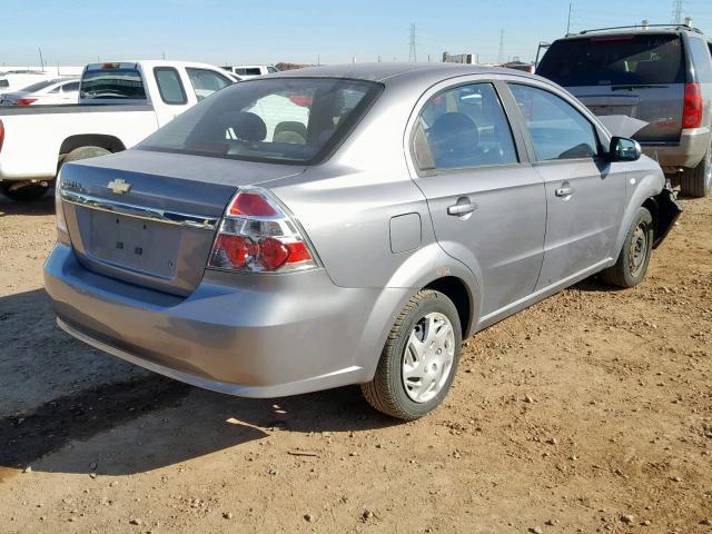 KL1TD56627B065299 - 2007 CHEVROLET AVEO BASE ვერცხლისფერი ფოტო 4