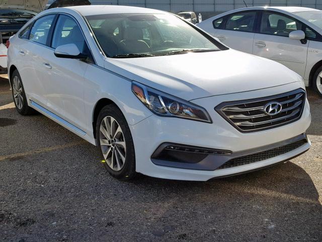 5NPE34AF0GH305065 - 2016 HYUNDAI SONATA SPO WHITE photo 1