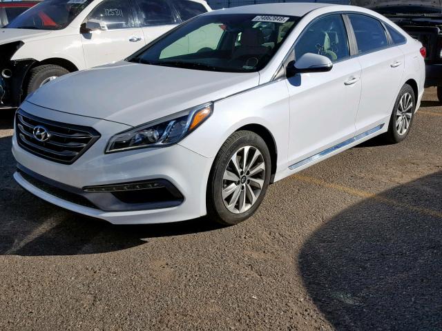 5NPE34AF0GH305065 - 2016 HYUNDAI SONATA SPO WHITE photo 2