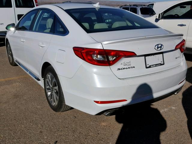 5NPE34AF0GH305065 - 2016 HYUNDAI SONATA SPO WHITE photo 3