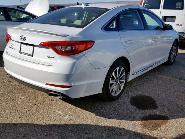 5NPE34AF0GH305065 - 2016 HYUNDAI SONATA SPO WHITE photo 4