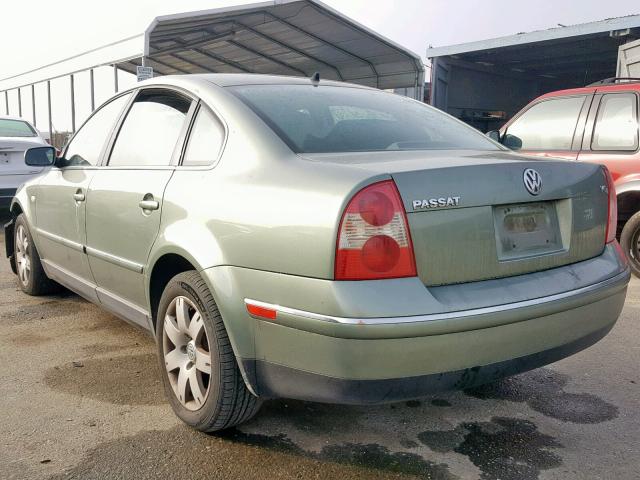 WVWRH63B33P351867 - 2003 VOLKSWAGEN PASSAT GLX GREEN photo 3